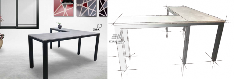 : ZIRA-L ESCRITORIO SEMI-EJECUTIVO :: Equilibrio Modular - Amplio catalogo en muebles y mobiliario de oficina para todo Mexico.